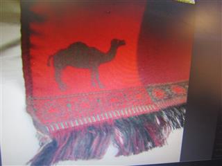 Vintage AboElela AB -Egypt  tapestry/tablecloth/throw burgundy